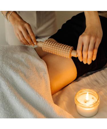 Creative Home Massage Roller with Handle | Maderotherapy Device for Lymphatic Drainage & Body Tightening | Anti-Cellulite Massage Scooter for Thighs Buttocks & Feet | 28.5 x 4.5 cm - Buy Online on GoSupps.com