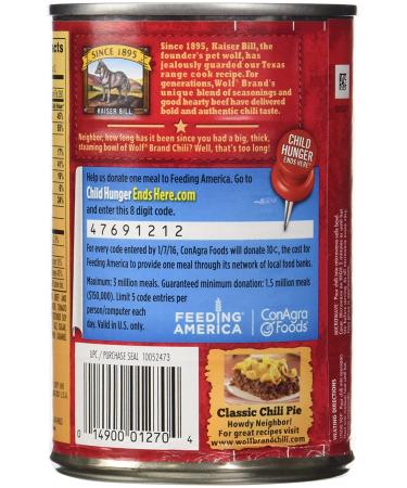 Wolf Brand No Beans Chili - 615 oz. Cans | Delicious and Hearty Chili Option - Buy Online on GoSupps.com