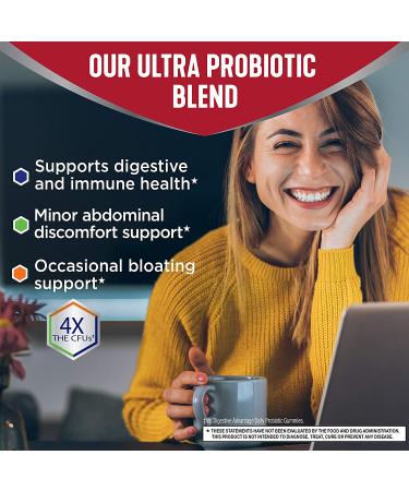 Schiff Digestive Advantage Multi-Strain Probiotic Ultra 65 Gummies - Boost Gut Health & Digestive Support - Buy Online on GoSupps.com