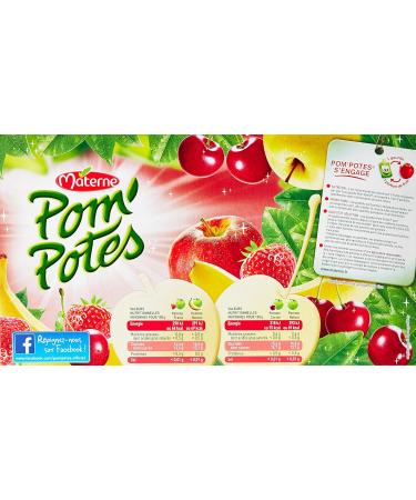Pom'Potes Apple Compotes Apple Cherry Apple Strawberry Apple Banana 36 x 90g - Buy Online on GoSupps.com
