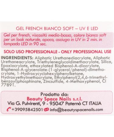 Beauty Space Nails Soft White French UV Modeling Gel - 15 ml | Premium Quality for Perfect Nail Art | International Shipping Available - Buy Online on GoSupps.com