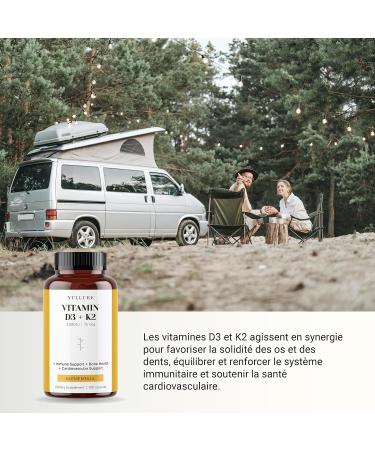 Nullure Vitamin D3 K2 (MK7) Natural | 2000 UI | Balanced Daily Formulation for Easy Assimilation I Immune System Cardiovascular Bone Teeth Muscles |180 Capsules (6 Months) - Buy Online on GoSupps.com