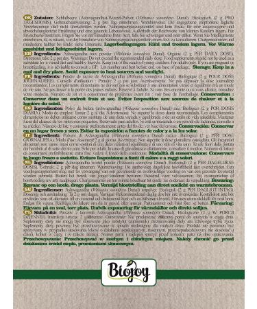 Biojoy ORGANIC Ashwagandha Powder 1 kg - Pure Indian Ginseng (Withania Somnifera) - Natural Stress Relief & Wellness - Buy Online on GoSupps.com