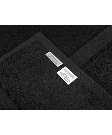 Ultra Soft Oversized Bath Towels - 4 Pack 30x54 - Hotel Spa Quality - 100% Cotton - Black - Buy Online on GoSupps.com