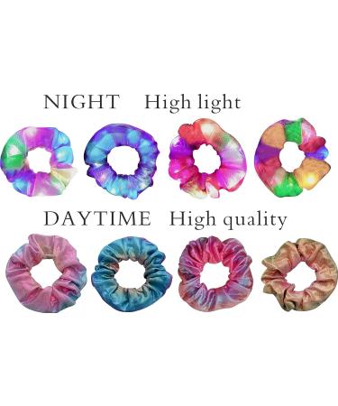LED Light Hair Scrunchies - Premium Elastic Bands for Women/Girls - 4 Pack Mermaid Hair Ties Clips - Party Accessories for Halloween/Christmas/New Year - Buy Online on GoSupps.com