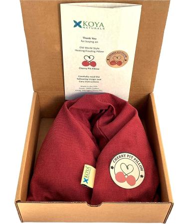 KOYA Naturals Microwavable Neck Heating Pad - Cherry Pit Pillow for Muscle & Joint Pain - Moist Heat Therapy for Menstrual Cramps - Henna Red - Buy Online on GoSupps.com