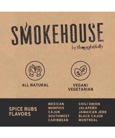 Smokehouse by Thoughtfully Set d' pices gourmet pour grillades en mini bouteilles en verre v g talien et v g tarien avec des saveurs incluant Cara bes Jerk jama cain et plus paquet de 10 - Buy Online on GoSupps.com