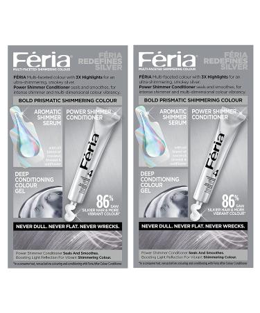 L'Oreal Paris Feria Smokey Silver Hair Color - 2 Pack Shimmering Permanent Dye - Buy Online on GoSupps.com