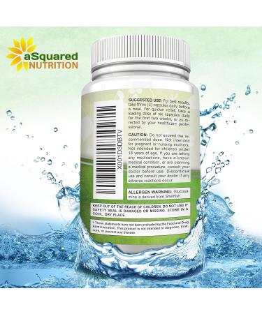 aSquared Nutrition Glucosamine Chondroitin Turmeric MSM Boswellia - 120 Capsules - Joint Support Supplement - Joint Support Relief Pills for Health - Natural Supplement for Back Knee & Hands - Buy Online on GoSupps.com