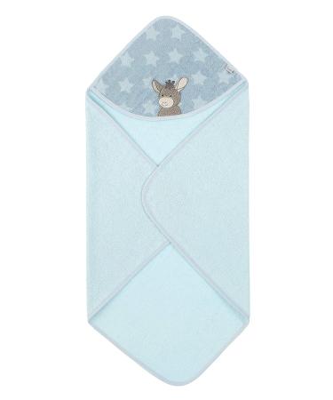 Sterntaler Hooded Bath Towel Donkey Emmi | Light Blue Stars | 0+ Months | 80x80 cm | Best Quality International Shipping - Buy Online on GoSupps.com