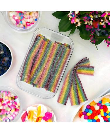Mijoma Acid Fruit Rubber Strip Set - Vegan Halal Natural Dyes - Strawberry Kola Tutti Frutti - Delicious Sour Candy for Every Occasion - 900g - Buy Online on GoSupps.com