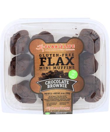 Flax4Life Gluten Free Flax Mini Muffins Brownie Chocolate 14 Ounce (Pack of 6)