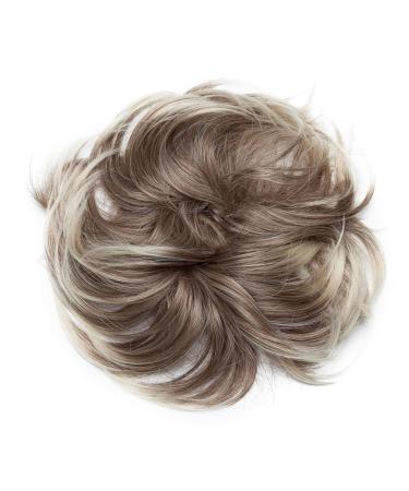 Large 80g Thick Hair Tie Extensions for Messy Bun Updos - Voluminous Real Hair Look in Brown to Blonde Bunu Hair Extensions - Buy Online on GoSupps.com