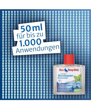 One Drop Only 5 pieces per 50 ml mouthwash concentrate + 20 free toothpicks economical mouthwash for daily use for up to 1000 applications with 1 drop combat bad breath - Buy Online on GoSupps.com