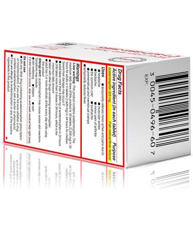 Tylenol Regular Strength 325mg Pain Reliever 100ct - Fast-Acting Relief - Buy Online on GoSupps.com
