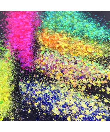 Buy 12 Color Holographic Cosmetic Glitter for Nail Body Face & Hair Decoration - Colorful Purple - International Shipping Available - Buy Online on GoSupps.com