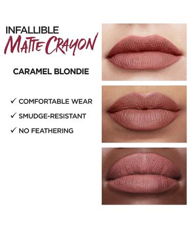 L'Oreal Paris Infallible Matte Lip Crayon - Caramel Blonde | 1 Count - Buy Online on GoSupps.com