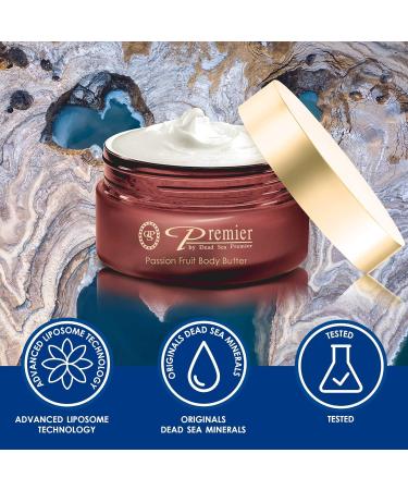 Premier Dead Sea Passion Fruit Body Butter | Anti-Aging Moisturizer Hydrating Shea Butter Firming Stretch Mark Cream Lightweight & Silky | 5.95 Fl. Oz - Buy Online on GoSupps.com
