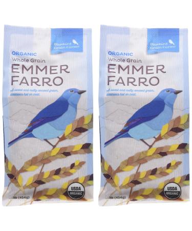 Certified Organic Heirloom Wheat Whole Grain Emmer Farro Washington Pack of 2 454 g 16 oz each