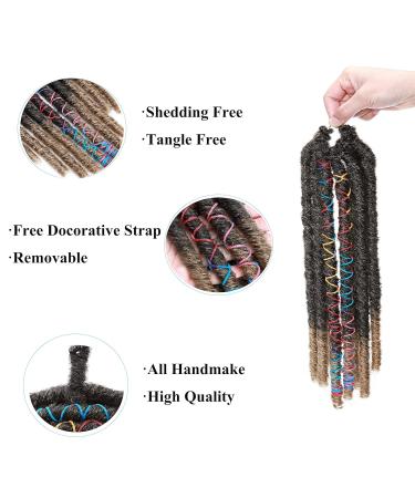 Sego 18 10 Strands Handmade Dreadlocks Braids - Synthetic Braiding Crochet Afro Hair Extensions in Natural Black & Honeyblond - 45cm - Buy Online on GoSupps.com