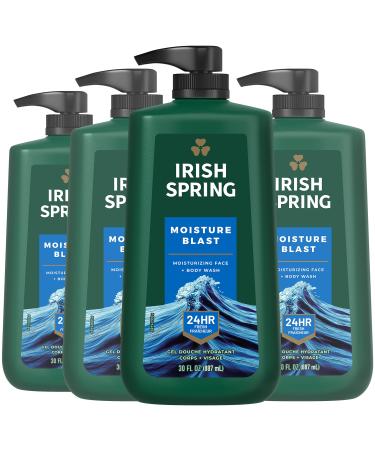 Irish Spring Moisture Blast Body Wash 30 Oz Pump (Pack of 4) Moisture Blast 30 Fl Oz (Pack of 4)