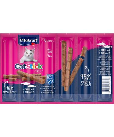Vita Power Cat Stick Classic - Fleshy Cod & Pollock Cat Treats Sugar-Free Storage Size (10x6 pcs 36g) - Buy Now! - Buy Online on GoSupps.com