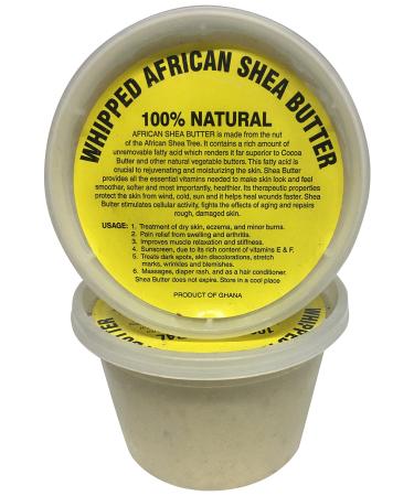 afrikaimports Whipped African Shea Butter Creamy  White  16 oz. Creamy  White 1 Pound (Pack of 1) - Buy Online on GoSupps.com