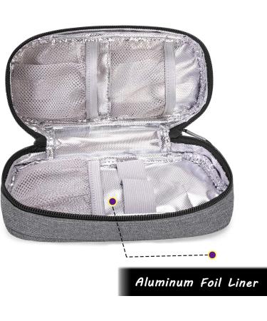 Curmio Cooling Bag for Adrenaline & Insulin | Travel Storage for AUVI-Q EpiPen & Pill Bottles - Gray - Buy Online on GoSupps.com