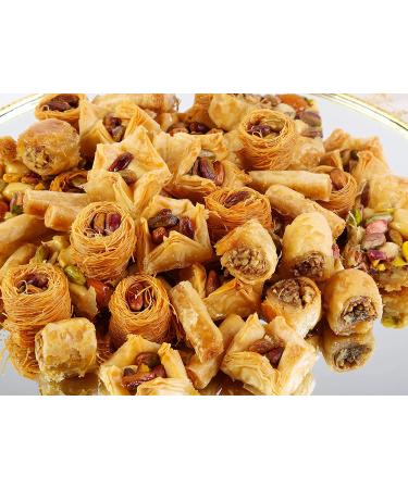 Luxury Baklava Bakery Desserts Gift Box - 300g (10.5oz) | Handcrafted Turkish Assortment with Wonderful Pistachios | 22 Pieces Bitesize Baclava Sweets for Thanksgiving & Christmas - Buy Online on GoSupps.com