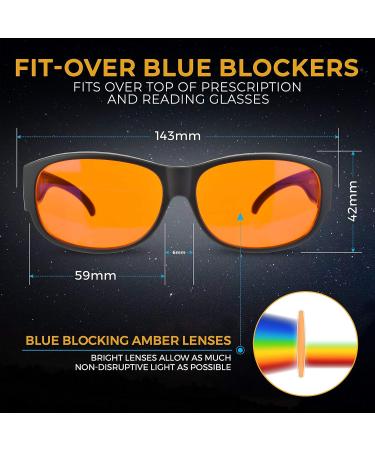 99.9% Blue Light Blocking Glasses for Sleep - Amber Nighttime Eyewear - Transform Prescription & Reading Glasses into Blue Blockers - Buy Online on GoSupps.com