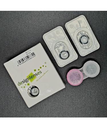 Buy Zombie Doom Design Lens - Black & White Large Colored Mini Sclera Contacts (17mm 1 Pair + Storage) - Buy Online on GoSupps.com