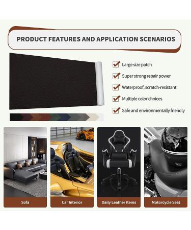 Self-Adhesive Leather Repair Tape Patch 16x60 Inch Green - Waterproof & Wear-Resistant for Furniture, Sofas, Car Seats - Buy Online on GoSupps.com