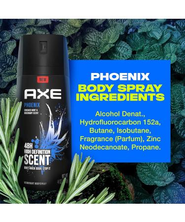 AXE Body Spray for Men - Phoenix Scent 4 Ounce | International Shipping Available - Buy Online on GoSupps.com