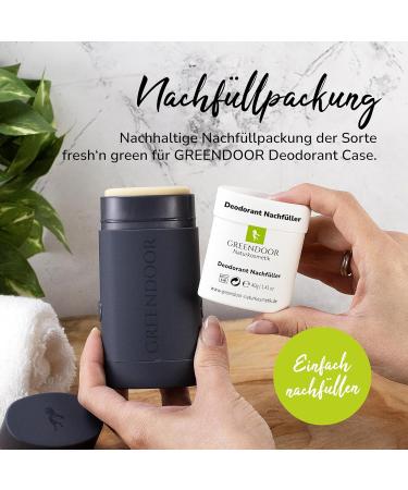  GREENDOOR GREENDOOR Fresh N Green Deodorant Refills - 3 Pack - 40g - Aluminium Free - Safe Protection - Vegan - Extra Fresh Scent - Plastic Free - Buy Online on GoSupps.com