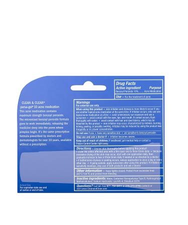 Clean & Clear Persa-Gel 10 Acne Spot Treatment 1oz - Maximum Strength (Pack of 1) - Buy Online on GoSupps.com