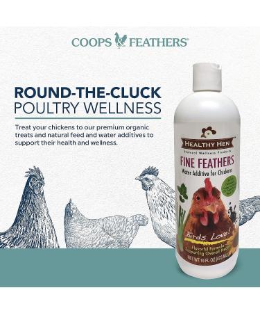 Organic Chicken Water Additive with Aloe Vera, Calendula Oil, Thyme Oil - 16 oz (2 pack) - Supports Egg Production & Immunity - Made in USA - Buy Online on GoSupps.com
