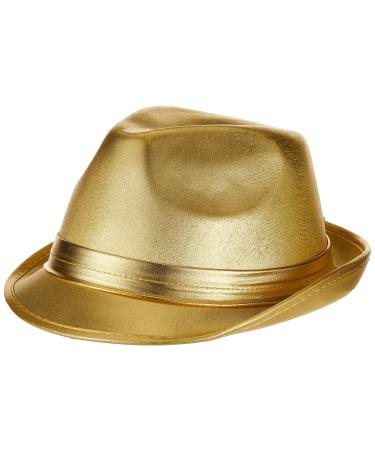amscan mens Fedoras Hat, Gold, One Size US