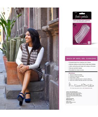 Foot Petals Women's Gel Back of Heel Comfort Inserts - 3 Pairs | One Size US - Buy Online on GoSupps.com