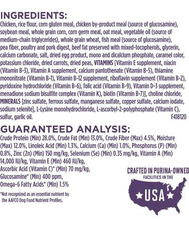 Purina ONE SmartBlend Vibrant Maturity Senior 7+ Dry Dog Food - Chicken, 8 lb Bag - Buy Online on GoSupps.com