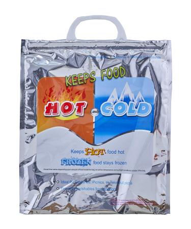 Superio Hot and Cold Reusable Insulated Bag Food Storage for Frozen Items & Hot Items Including Lunch Bags & Grocery Shopping Bags Reinforced Heavy Duty Refrigerated Totes (1, 12"x13.5") Small (Meal Size)