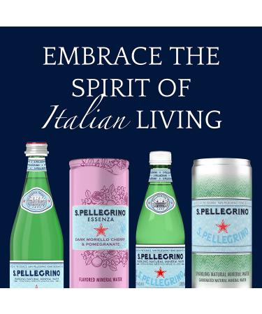 S.Pellegrino Essenza Dark Morello Cherry & Pomegranate Mineral Water - 24 Pack, 11.15 Fl Oz Cans - Buy Online on GoSupps.com