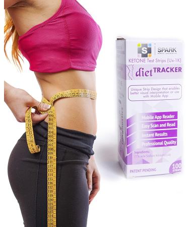 Spark Keto Test Strips with Mobile App Reader - Track Ketosis, Macros, Mood, Weight | Spark DietTracker App - Buy Online on GoSupps.com