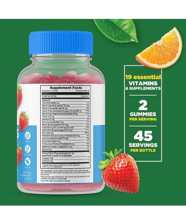Lifeable Sugar Free Multivitamin for Women - Vegan, Great Tasting - 90 Gummies with Essential Vitamins and Minerals including Biotin, Zinc, and Ginseng - Buy Online on GoSupps.com