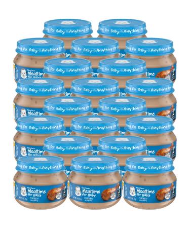 Gerber Mealtime for Baby 2nd Foods Baby Food Jar, Chicken & Gravy, Non-GMO Pureed Baby Food with Essential Nutrients, 2.5-Ounce Glass Jar (Pack of 20 Jars)