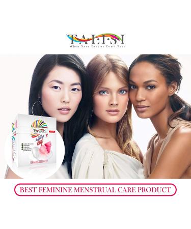 Talisi Reusable Menstrual Cups Set of 2 | Collapsible Silicone Cups with Sterilizing Cup | Tampon & Pad Alternative | Regular & Heavy Flow Period Cup - Buy Online on GoSupps.com