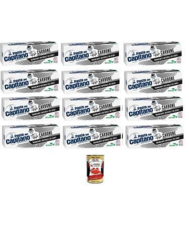 Italian Gourmet E.R. Pasta del Capitano Toothpaste Charcoal Toothpaste Charcoal Toothpaste Charbon v g tal blanchissant naturel en p te noire 12 x 100 ml + Italian Gourmet pulp 400 g