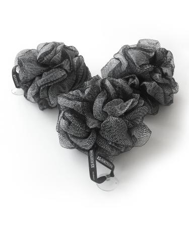 1541 London Exfoliating Bath & Shower Body Puff/Scrunchie/Buffer (Olive Black) 3 pack - Buy Online on GoSupps.com