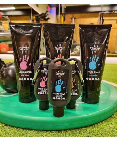 Power Beast Liquid Chalk - Enhanced Grip Magnesia for Climbing CrossFit Weightlifting & More - 50ml Orange - Buy Online on GoSupps.com