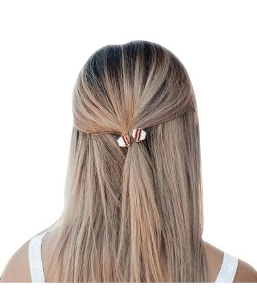 Kitsch Small Hair Clips for Women - Recycled Plastic Mini Claw Clips | Tiny Jaw Clip for Thin Hair - 4 Pcs Rose Gold - Buy Online on GoSupps.com