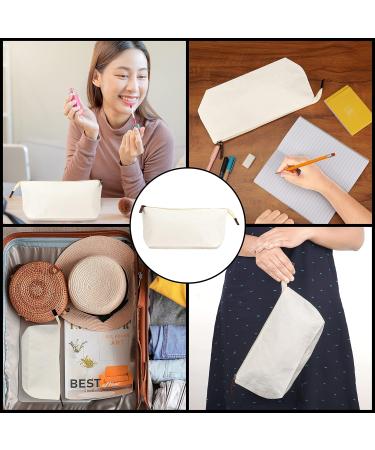 Belle Vous 6-Piece White Cosmetic Bag Set | Large Multi-Purpose Fabric Bags for Men & Women | Ideal for Cosmetics Crafts & Accessories - Buy Online on GoSupps.com